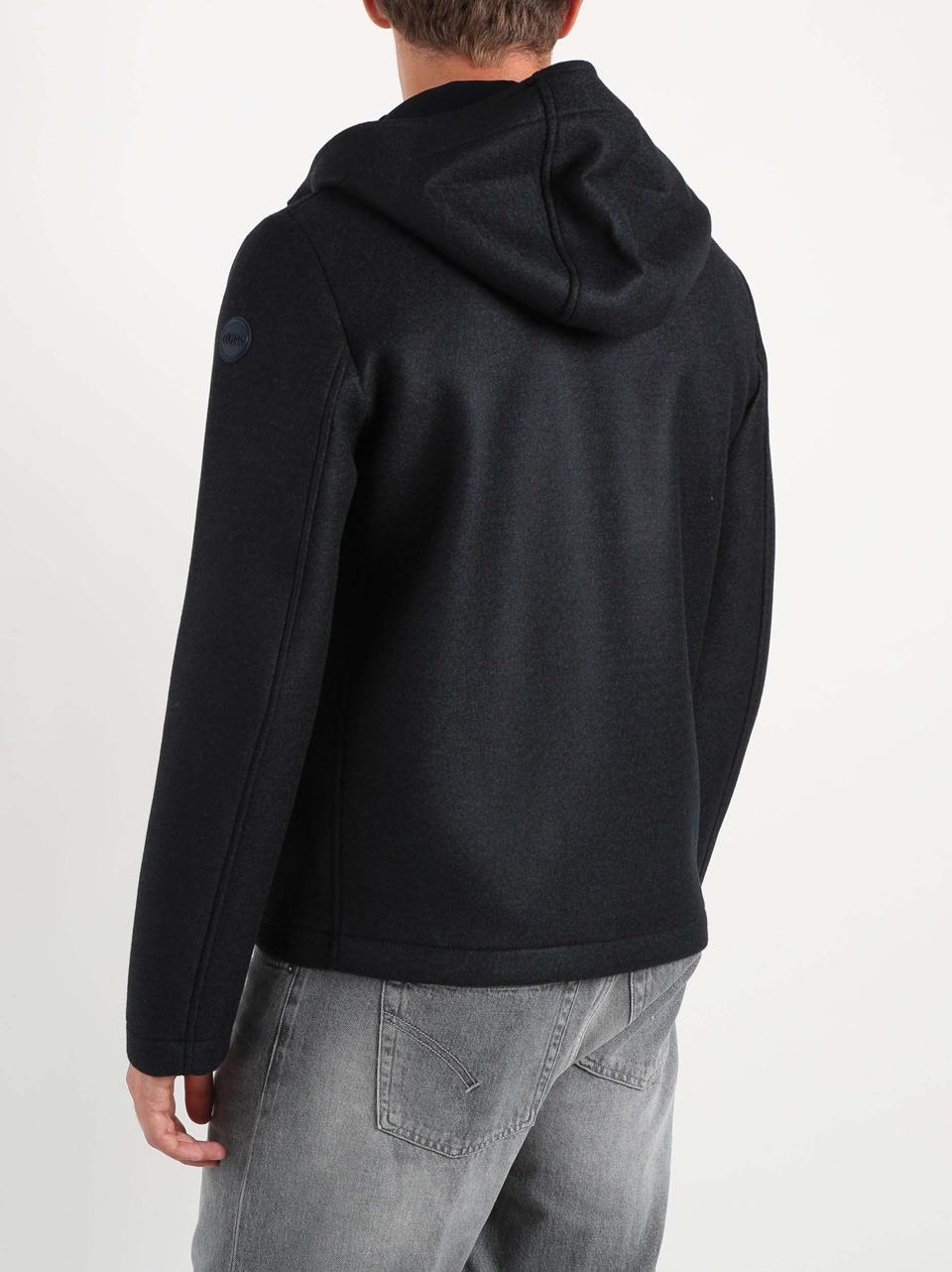 full zip cappuccio panno lana 1140 5ZO N COLMAR 