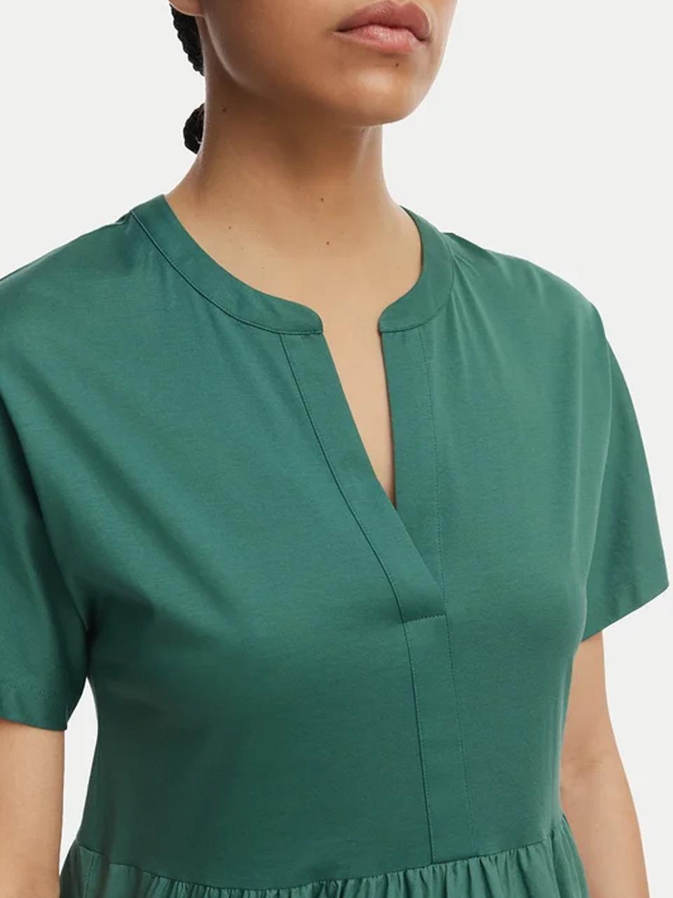 abito in jersey e popeline con balze CAPSULA VERDE WEEKEND  by Max Mara 