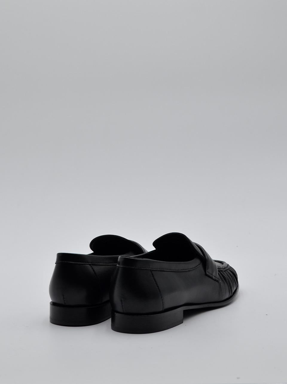 mocassino con passante plissettato 70320 NERO MICHAEL DASS 