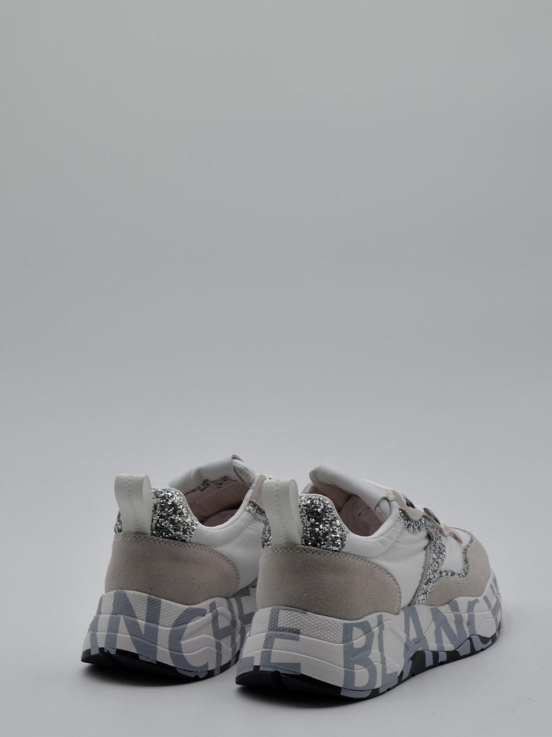 sneakers club 105 CLUB105-1N02 WHITE SILVER VOILE BLANCHE 