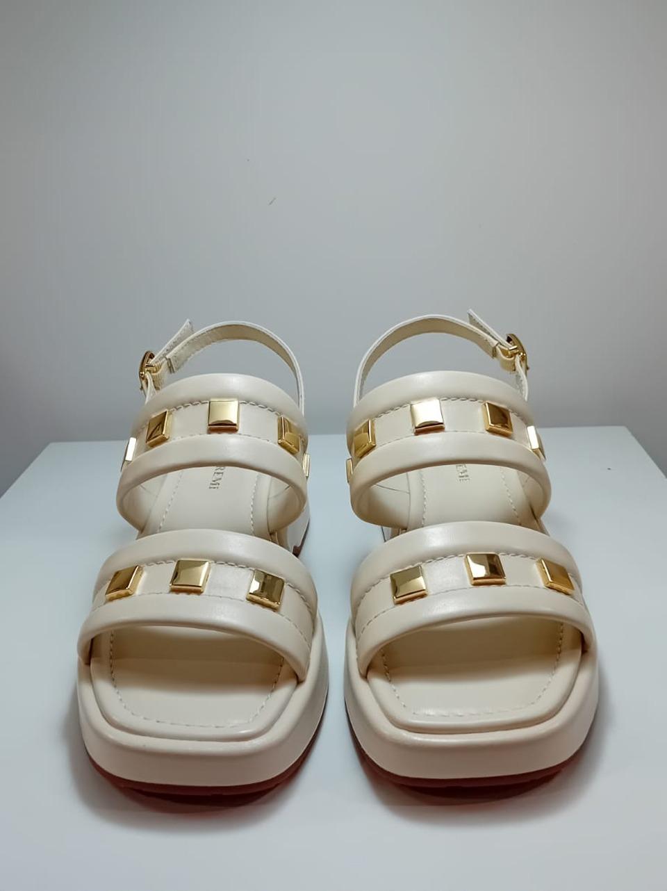 sandalo zeppa 2 fasce con accessori BL4904 BURRO BRUNO PREMI 