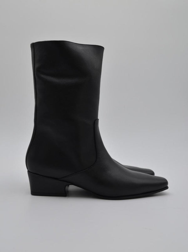 stivaletto 3\4  tacco h 30mm 7848 NERO ATTIMO 