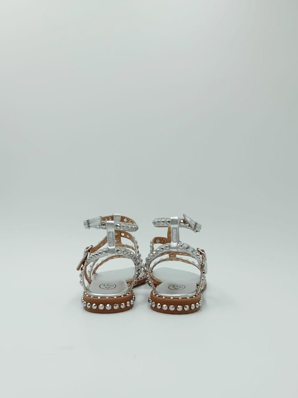 sandalo flat precious con borchie PRECIOUS ARGENTO ASH 
