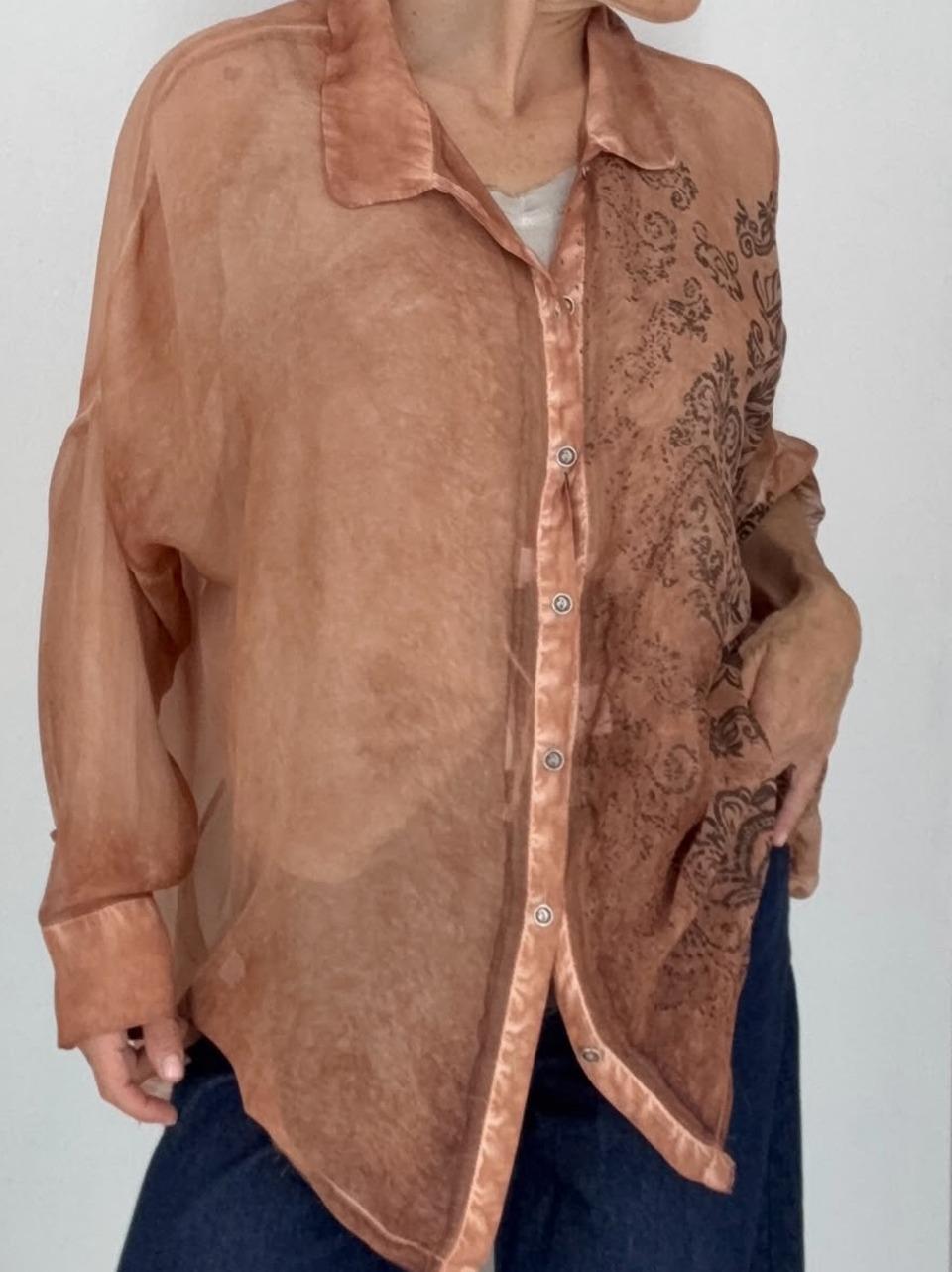 camicia roxy S296 T SANCTA MUERTE 