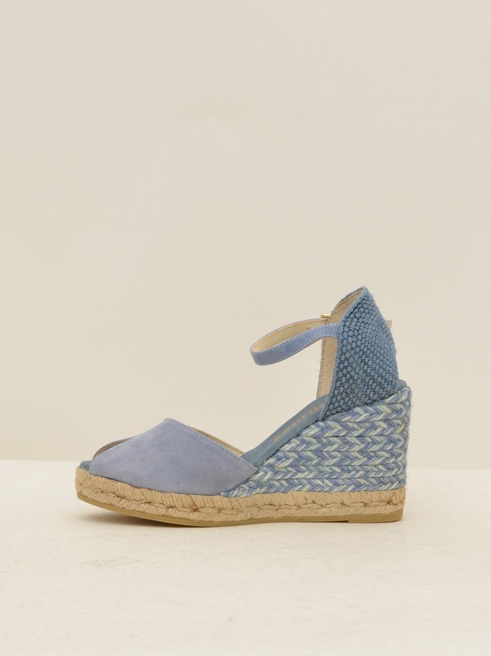 sandalo con laccetto caviglia e zeppa in tinta COIN ANTE JEANS ESPADRILLAS 