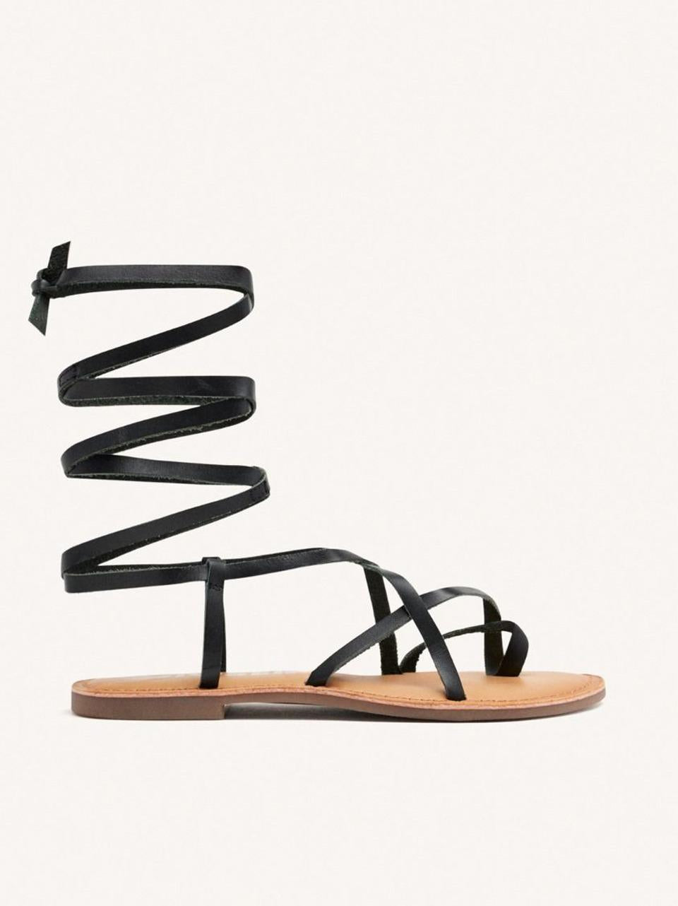 sandalo infradito incrociato 69115-LUSSAT NERO GIOSEPPO 