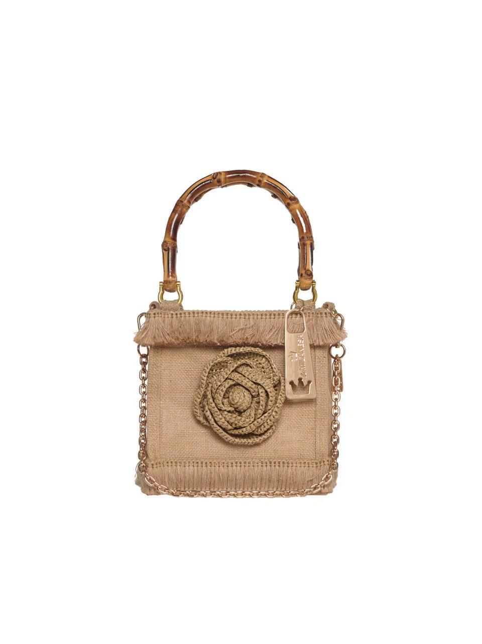 borsa in yuta ROSA SMALL N LA MILANESA 