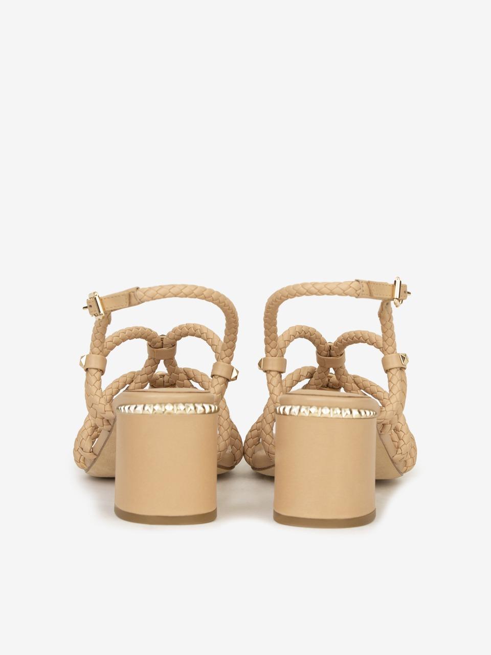 sandalo montante tacco h 50mm JASMINE B SKIN ASH 