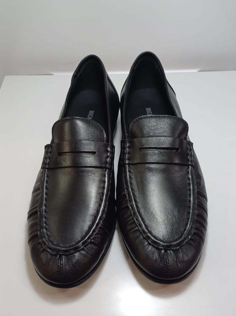 mocassino con passante plissettato 40401 NERO MICHAEL DASS 