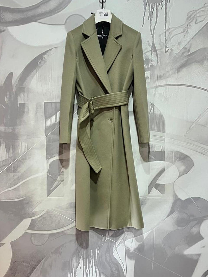 cappotto con fusciacca 2O0195 GREIGE Patrizia pepe 