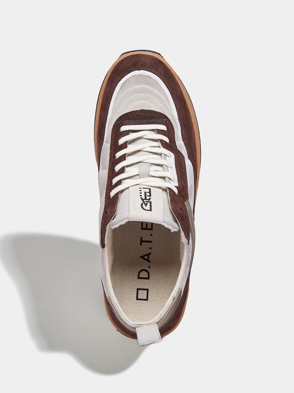 sneakersk2 M411-K2-ODBR BIANCO\MARRONE D.A.T.E 