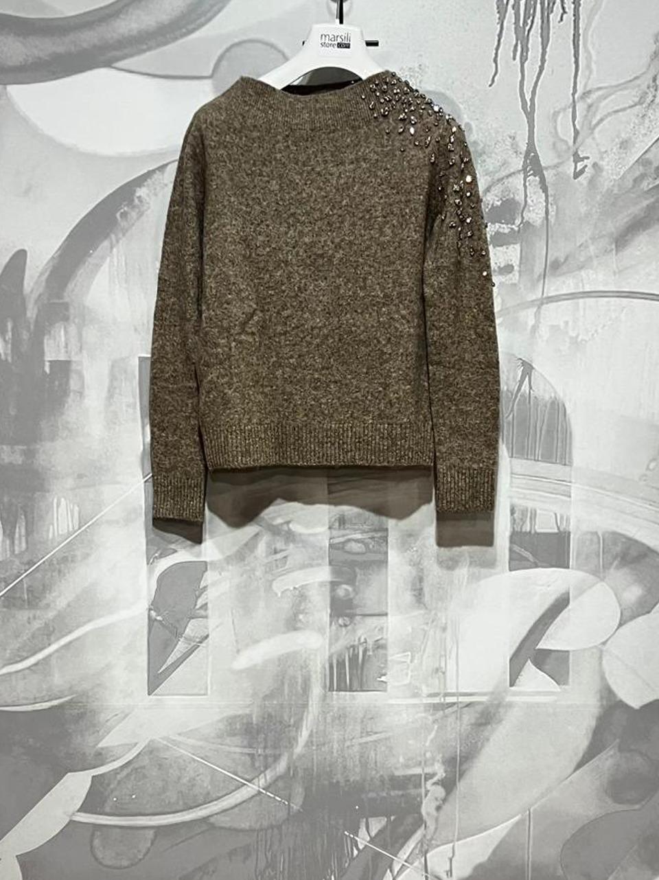 maglia spalla con strass MT3841 054 SEVENTY 
