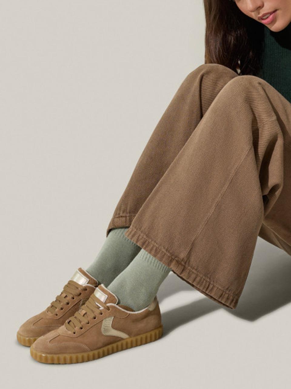 sneakers ines 001-2018630-19 4D33LIGHT BROWN PALTINUM VOILE BLANCHE 