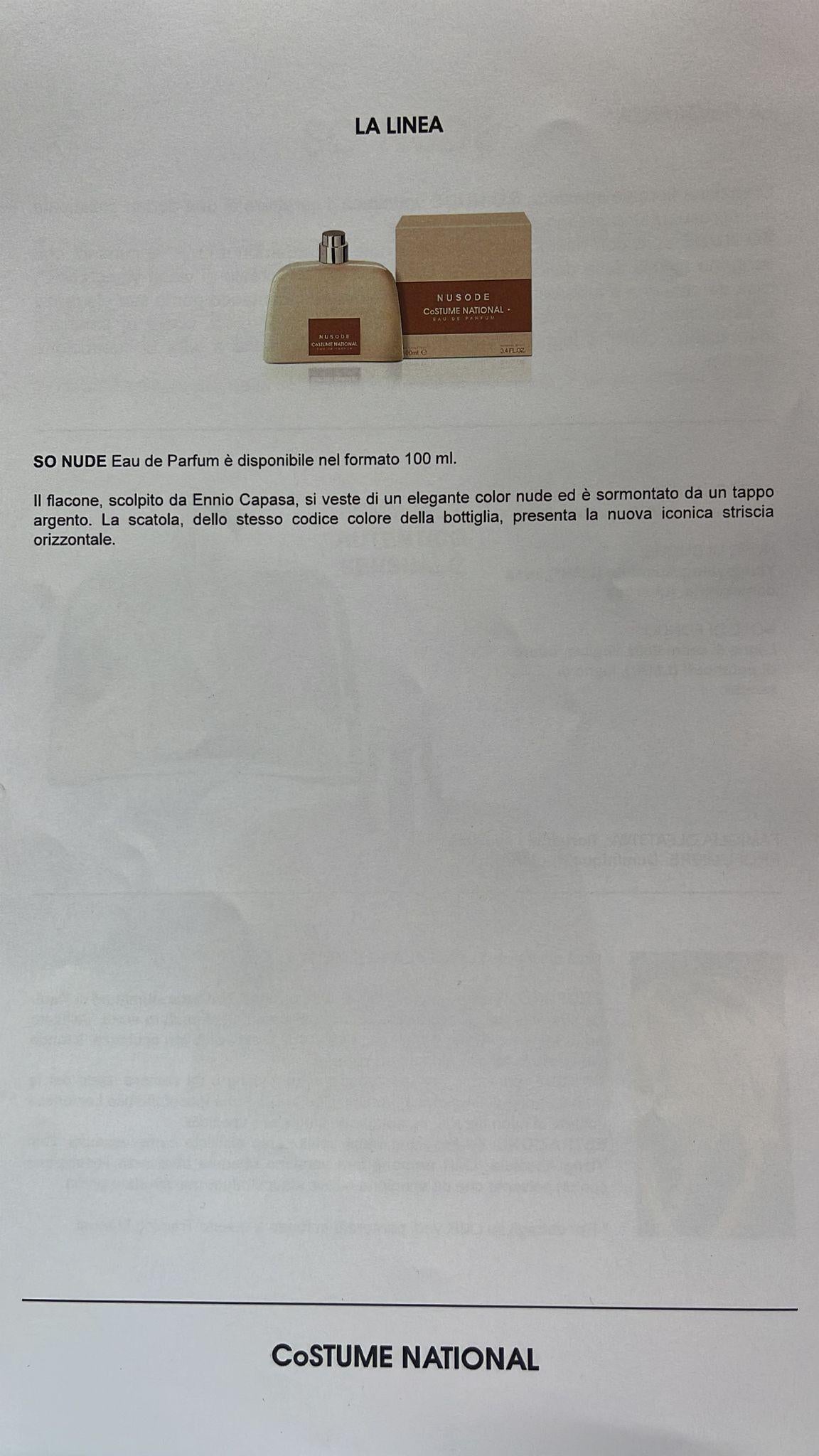  SO NUDE 100ML PROFUMO CoSTUME NATIONAL 