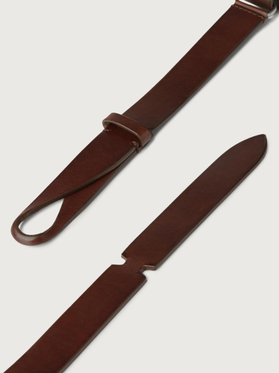 cintura nobuckle pelle NB0004 BULBRUCIATO ORCIANI NOBUCKLE 