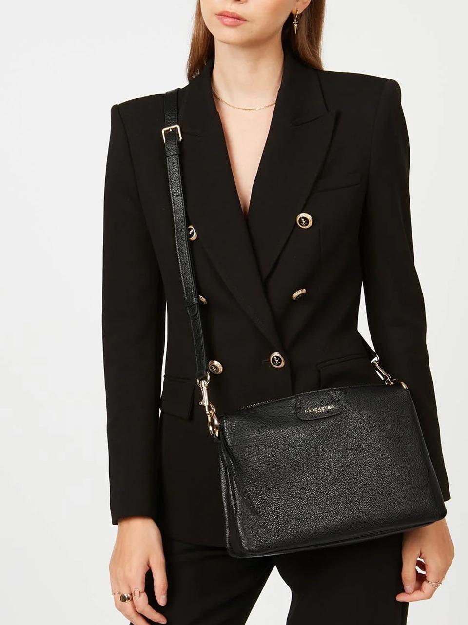 borsa 3 soffietti grande 529-74 NERO LANCASTER 