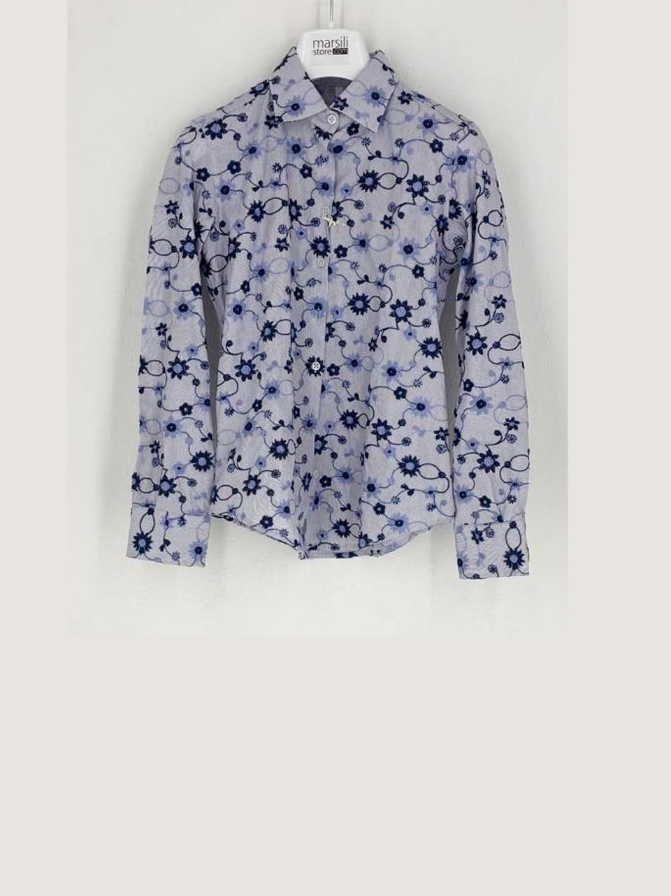 camicia con ricami PAOLA D241 BR BASTONCINO 