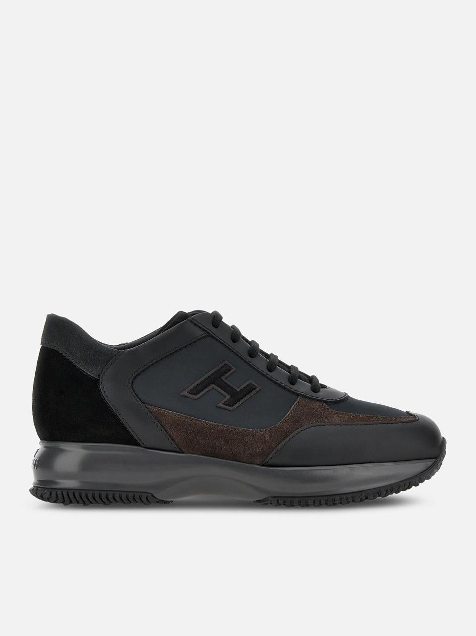 hogan new interactive pelle HXM00N0Q101N79012V NERO\TESTA DI MORO HOGAN 