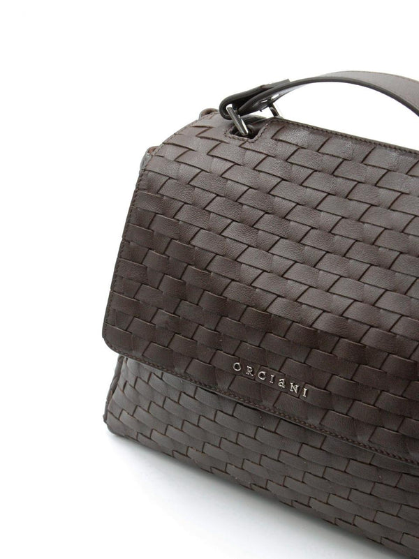 borsa sveva small B01999WOVEN CIOCCOLATO ORCIANI 