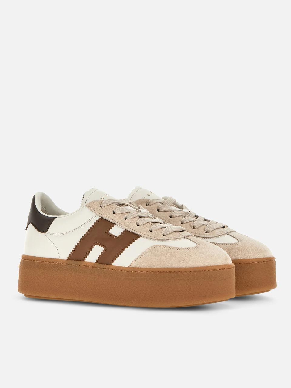 sneakers cool platform h681 HXW6980FB60UHC0MAG BIANCO COGNAC HOGAN 