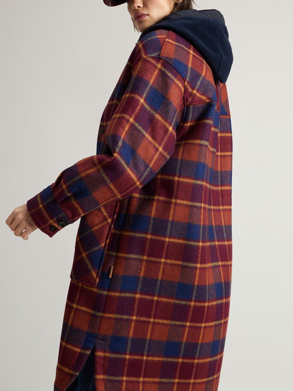 cappotto reversibile a quadri multycolor WOS0112 5511 WOOLRICH 