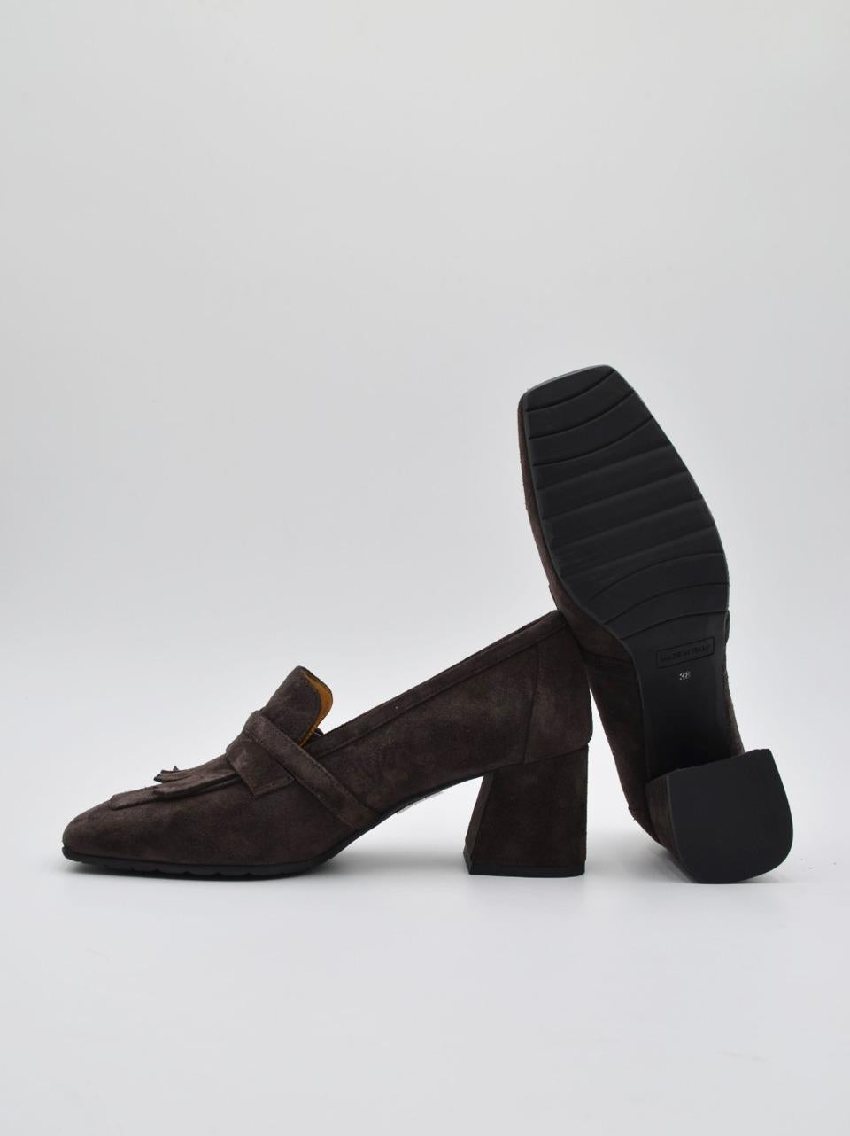 mocassino con frangia e fibbia tacco h 50mm V441 TDM MARA BINI 