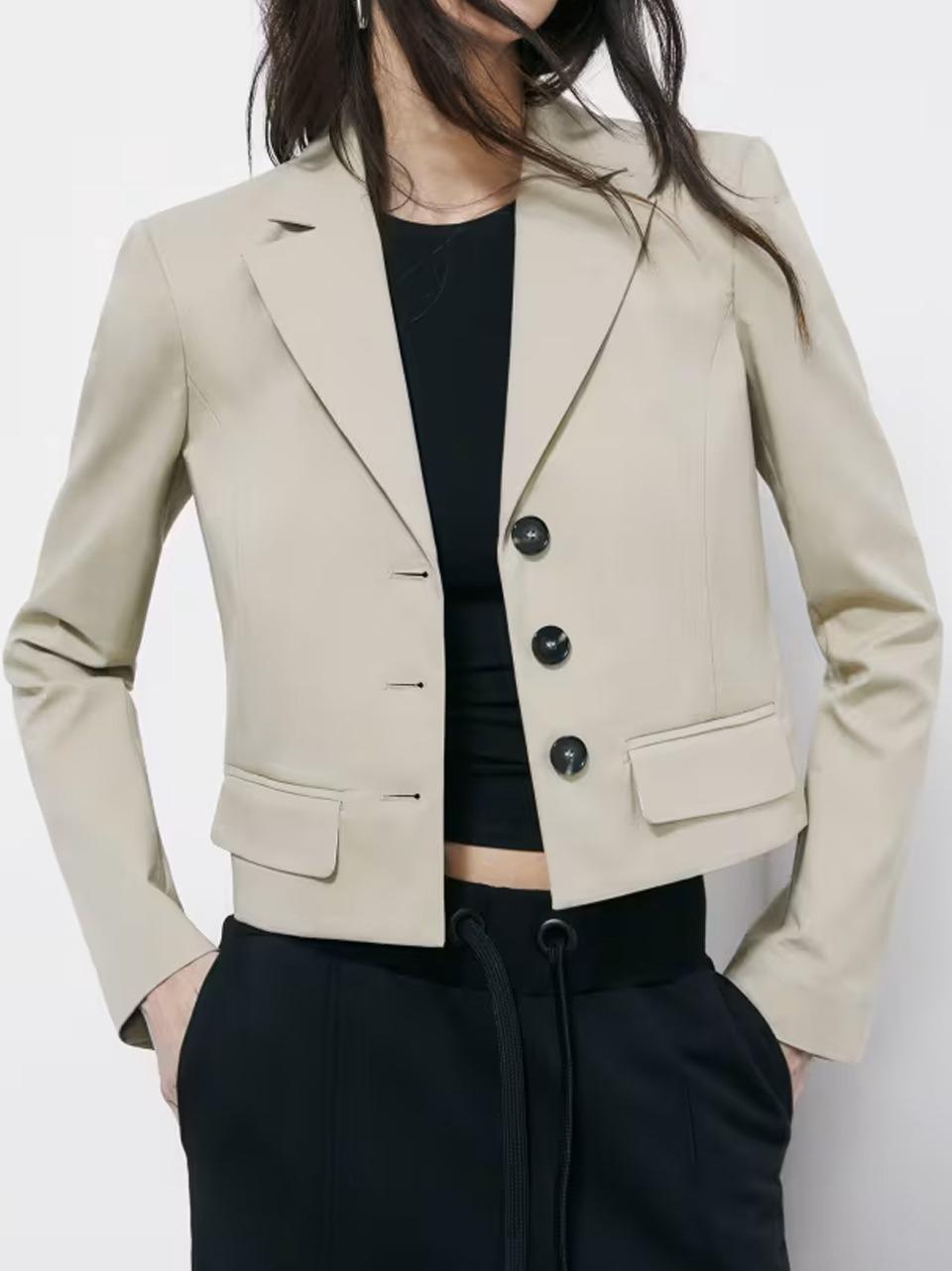 giacca mini in gabardina 8S0583A716 B862 Patrizia pepe 