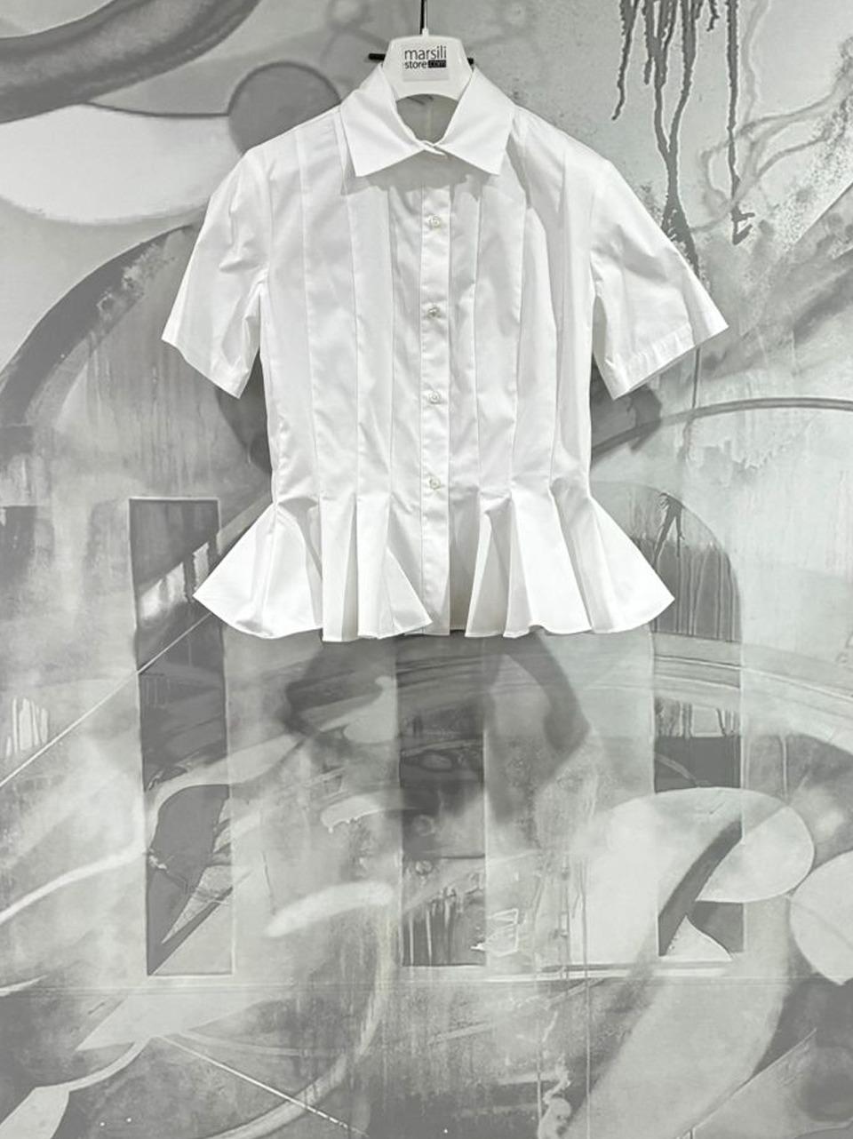 camicia plisse godet F6K09 B LIviana conti 