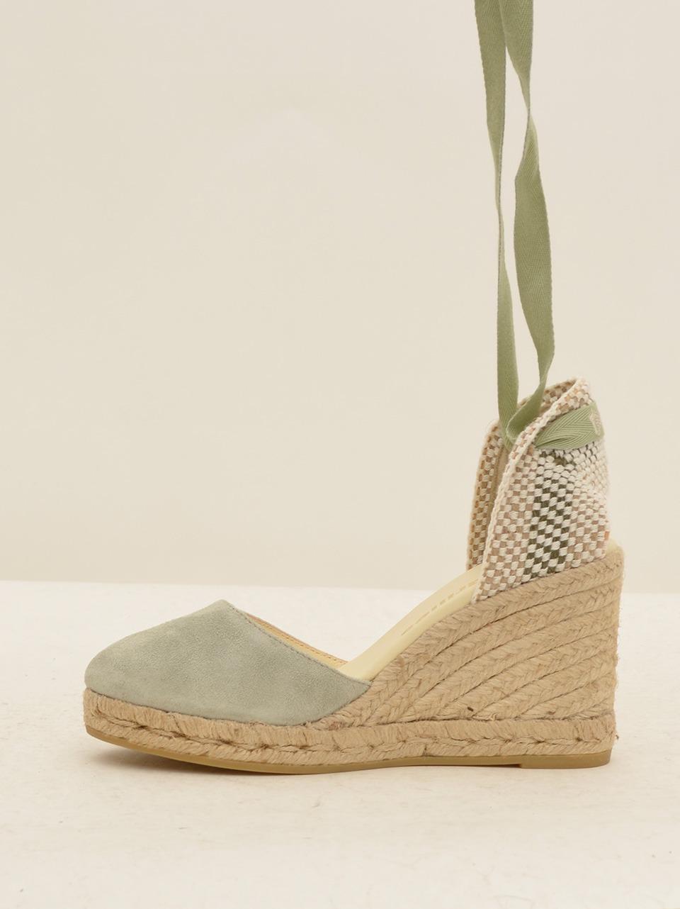 sandalo con laccio alla caviglia in raso COLIN SILK VIPER ESPADRILLAS 