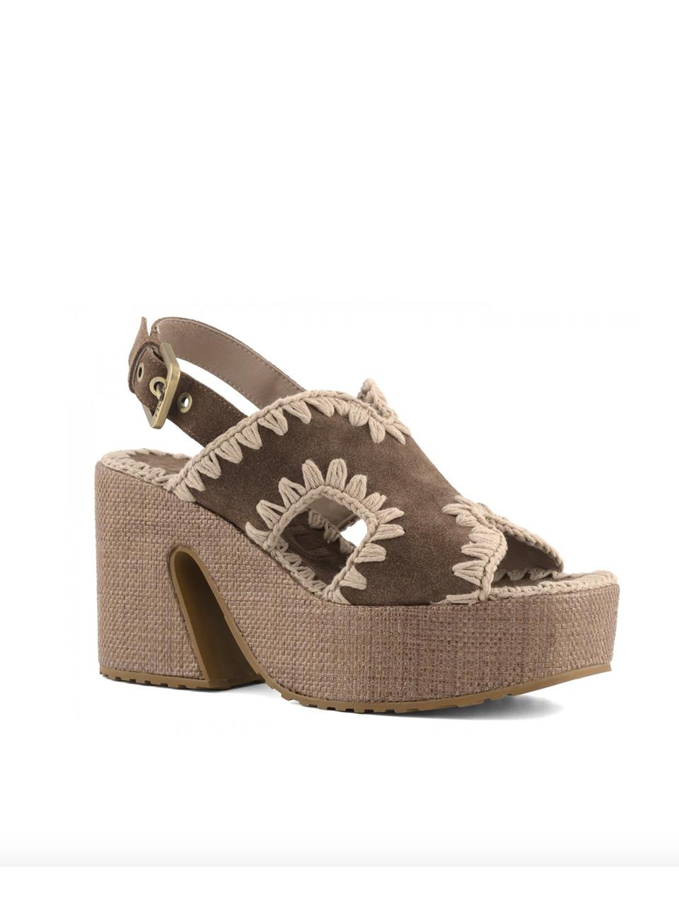 raffia platform with back stra MU SW721002A DPB MOU 