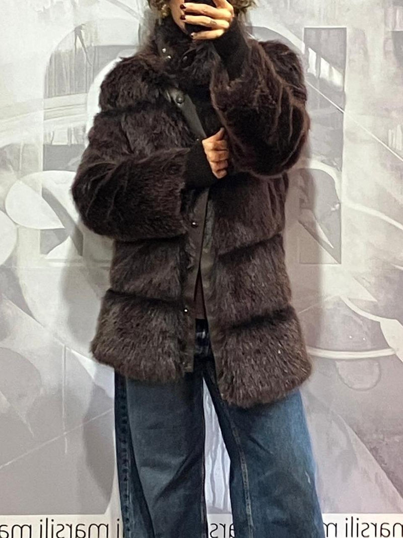 ecopelliccia mid 2O0175 CHOCOLATE Patrizia pepe 