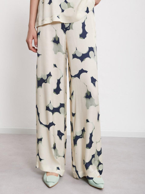 pantalone palazzo fantasia raso viscosa TP9838 LN ottod'ame 