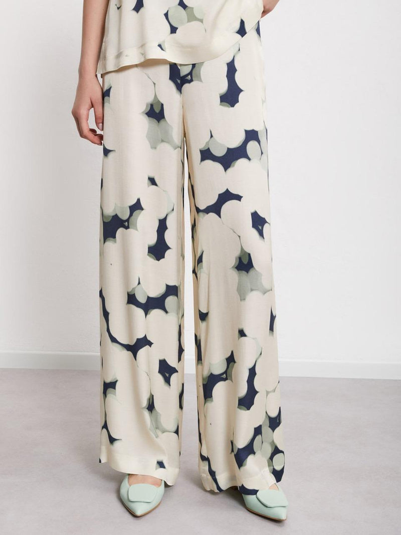 pantalone palazzo fantasia raso viscosa TP9838 LN ottod'ame 