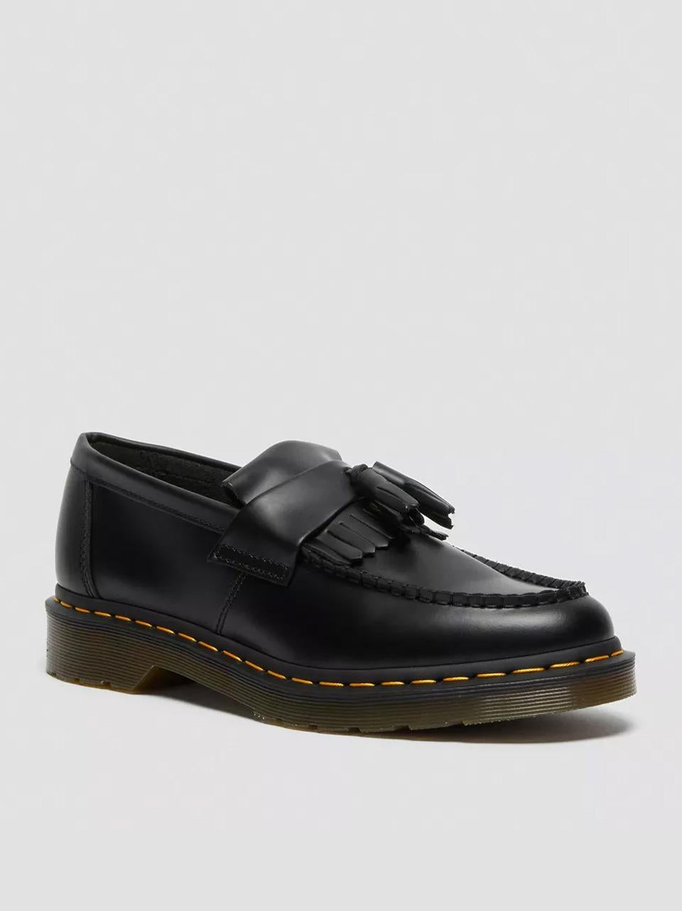 mocassino adrian cuciture gialle ADRIAN YS22209001 SMOOTHBLACK Dr Martens 