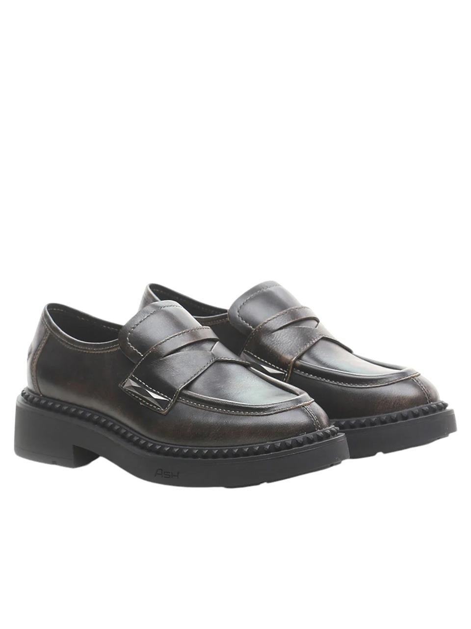 mocassino con passante MEDUSA 05 NERO ASH 