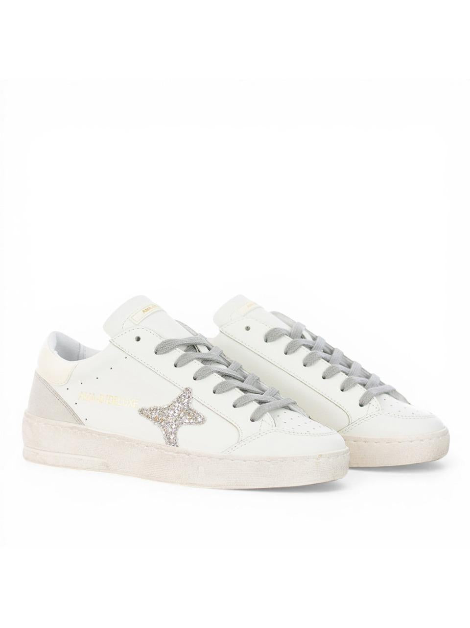 sneakers slam 4530 BIANCO ARGENTO AMA brand 