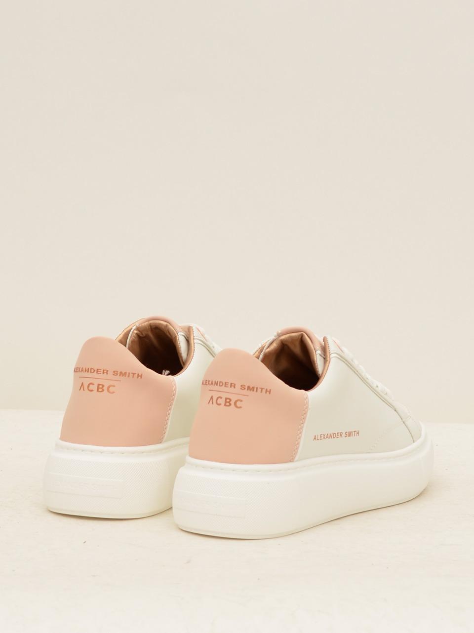 sneakers in fibra di mais 7649 BIANCO\PESCA ALEXANDER SMITH 