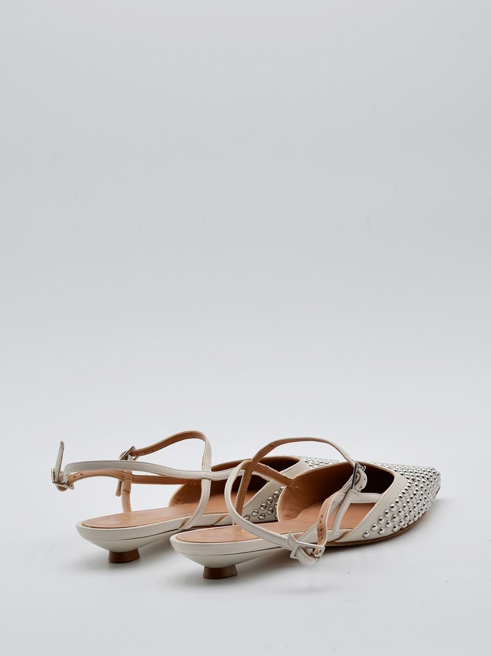 chenel borchiato tacco 10 mm 2564 MILK CHANTAL 