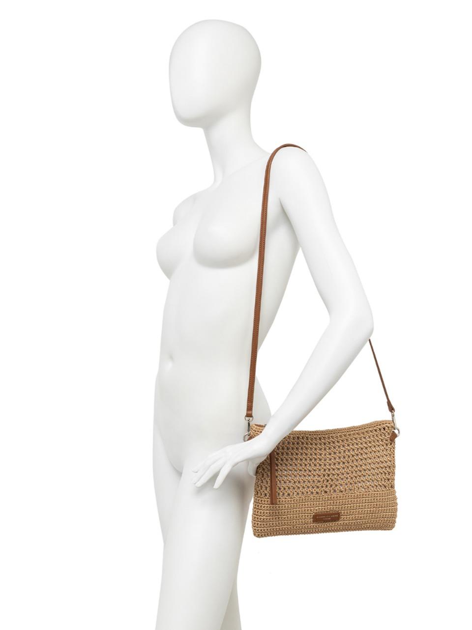 pochette tessuto uncinetto BS11580 NATURALE GIANNI CHIARINI 
