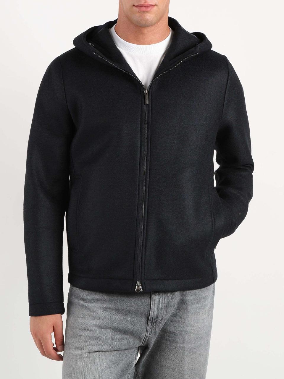 full zip cappuccio panno lana 1140 5ZO N COLMAR 