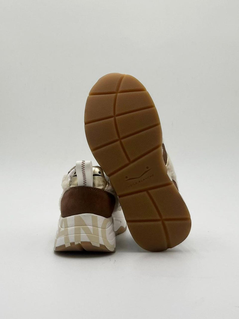 sneakers club 105 001-2017475-05 1B30WHITE COGNAC VOILE BLANCHE 