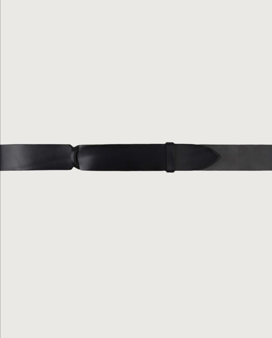 cintura nobuckle pelle e tessuto NB0001 BULBLU ORCIANI NOBUCKLE 