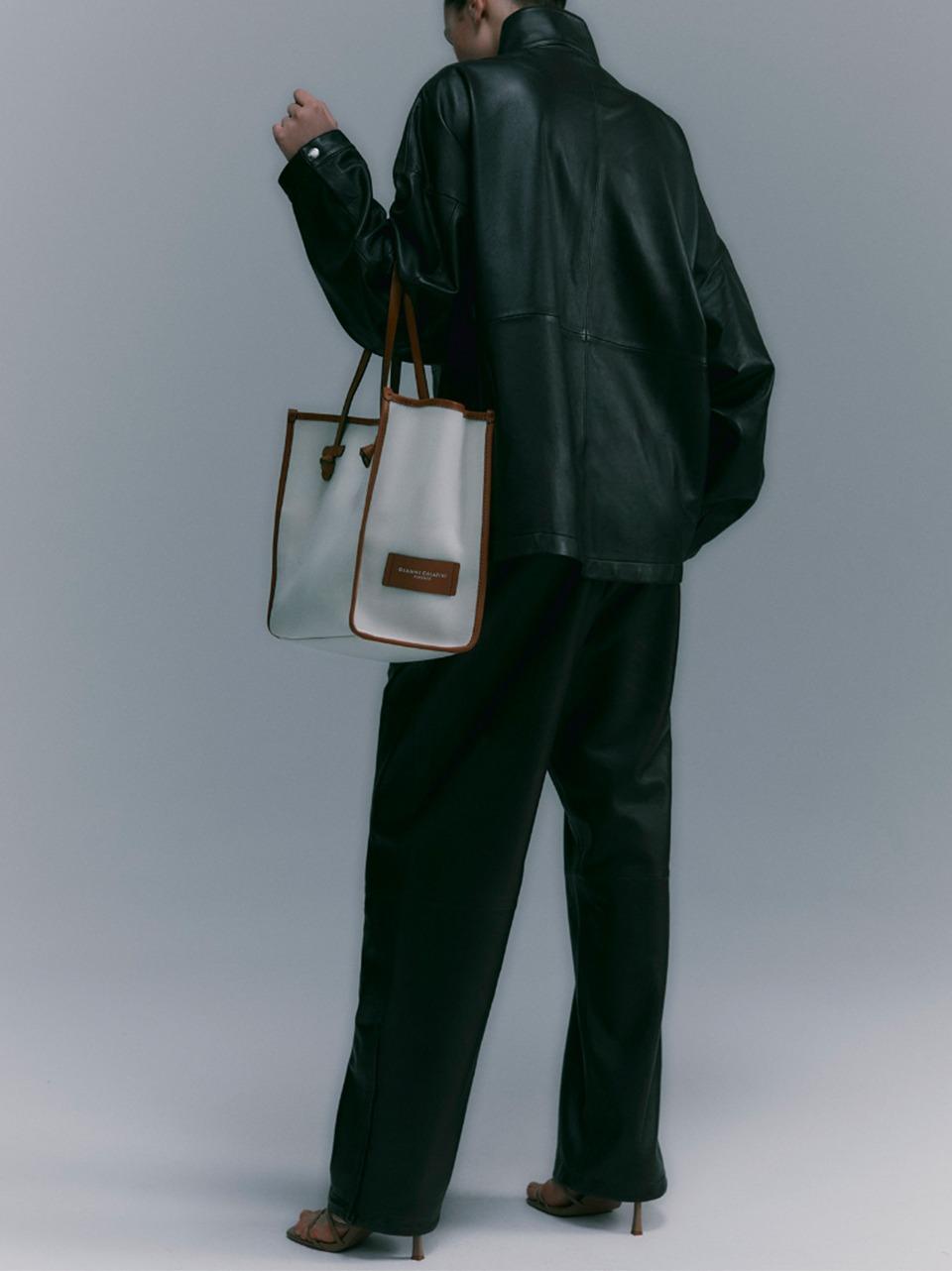 borsa marcella grande canvas BS6850 PANNA\CORDA MARCELLA CLUB by gianni chiarini 