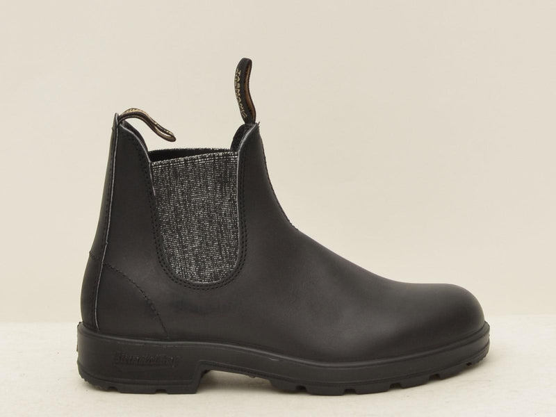 beatles elastico  glitter silver 2032 BC BLACK LEATHER Blundstone 
