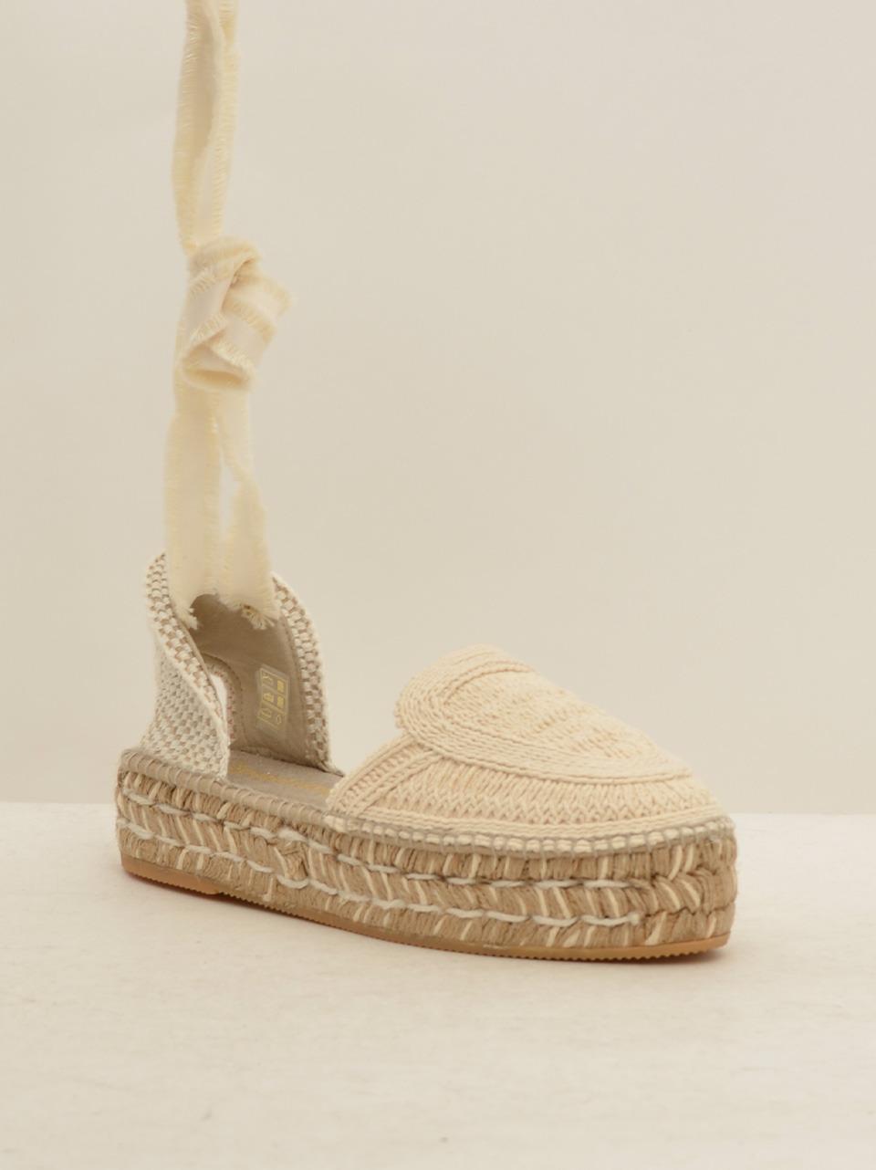 sandalo a t zeppa bassa DUNE CORDELA CRUDO ESPADRILLAS 