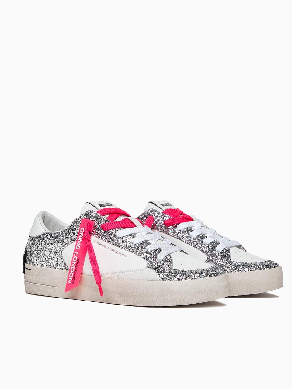 sneakers skate delux 27105 BIANCO\ARGENTO CRIME LONDON 