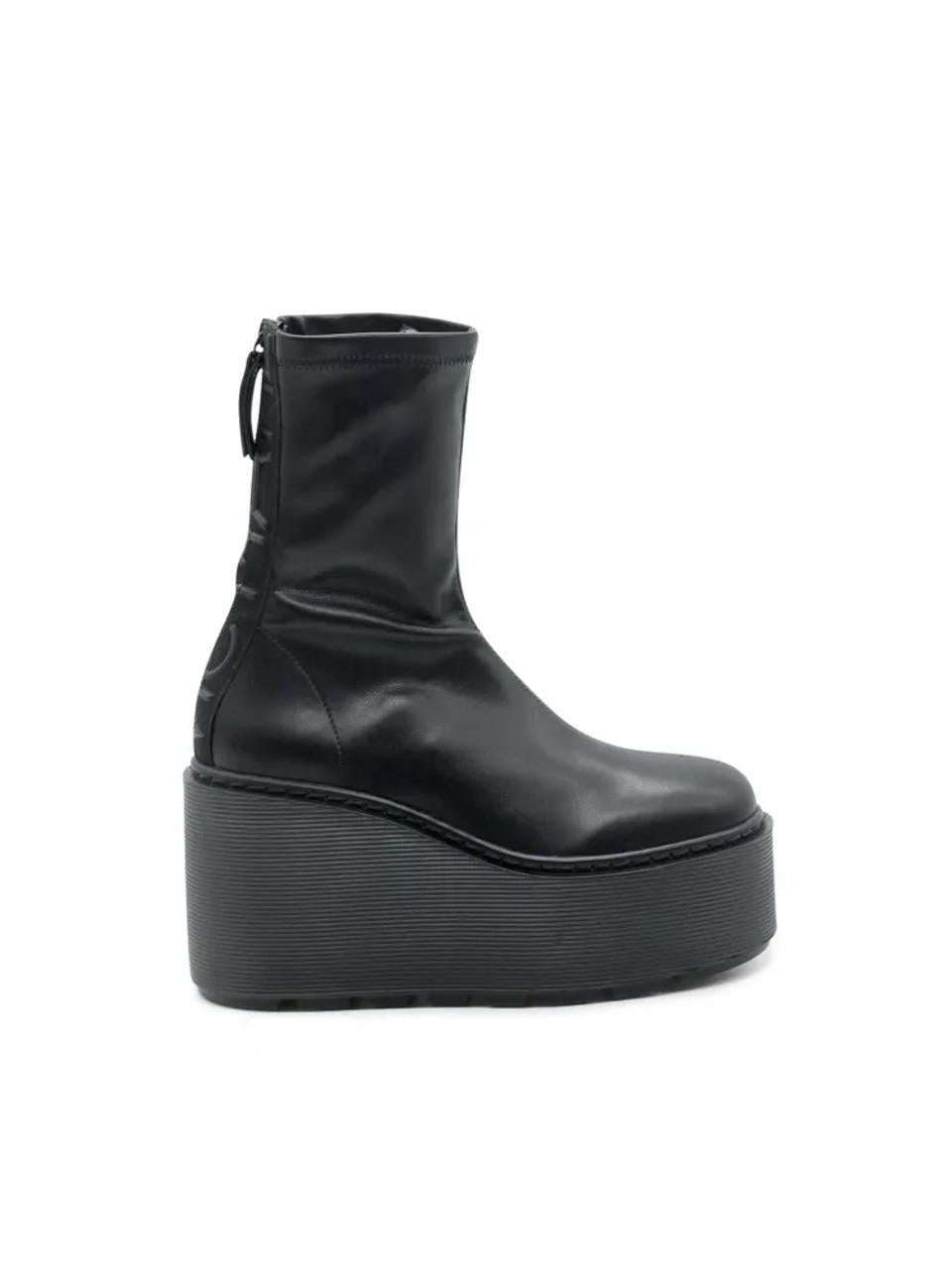 stivaletto con zeppa 1F2652D-F20BP20101 NERO VIC MATIE' 