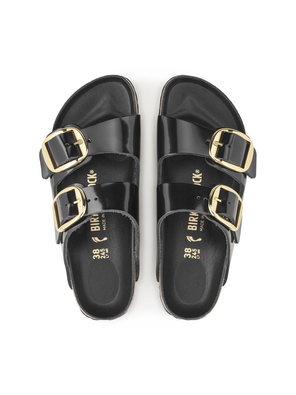 sabot arizona big buckle shine ARIZONA1021476 BLACK BIRKENSTOCK 
