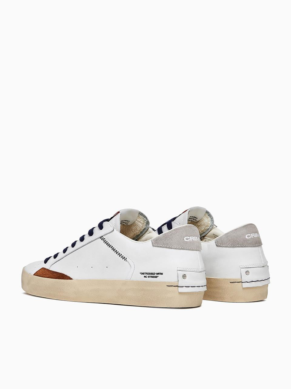 sneakers distressed 17002 BIANCO\GRIGIO CRIME LONDON 