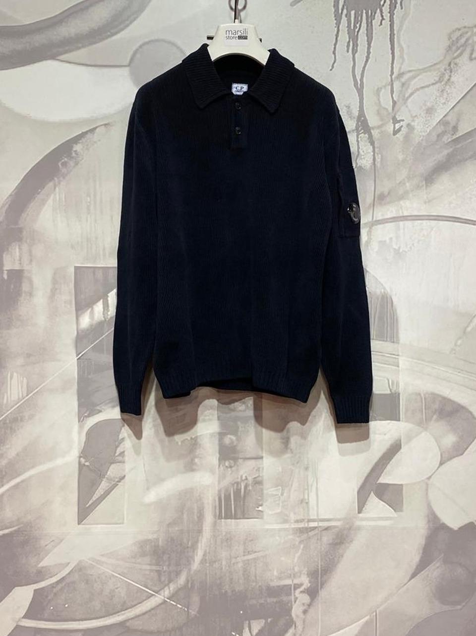 maglia polo in ciniglia KN021A 005558G B C.P COMPANY 